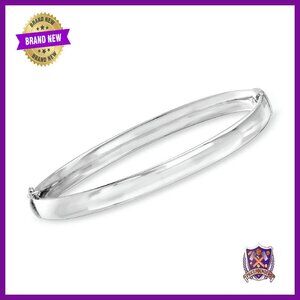 7 Inch Sterling Silver Bangle Bracelet, Clasp-Free Polished